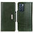 Custodia Portafoglio In Pelle Cover con Supporto M01L per Oppo Reno6 5G Verde