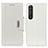 Custodia Portafoglio In Pelle Cover con Supporto M01L per Sony Xperia 1 III Bianco