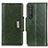 Custodia Portafoglio In Pelle Cover con Supporto M01L per Sony Xperia 1 III Verde