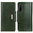 Custodia Portafoglio In Pelle Cover con Supporto M01L per Sony Xperia 1 V Verde