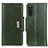 Custodia Portafoglio In Pelle Cover con Supporto M01L per Sony Xperia 10 III SOG04 Verde