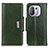 Custodia Portafoglio In Pelle Cover con Supporto M01L per Xiaomi Mi 11 Pro 5G Verde