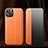 Custodia Portafoglio In Pelle Cover con Supporto M02 per Apple iPhone 16 Pro Max Arancione