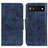 Custodia Portafoglio In Pelle Cover con Supporto M02L per Google Pixel 6a 5G Blu