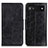 Custodia Portafoglio In Pelle Cover con Supporto M02L per Google Pixel 6a 5G Nero