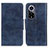 Custodia Portafoglio In Pelle Cover con Supporto M02L per Huawei Honor 50 5G Blu