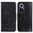 Custodia Portafoglio In Pelle Cover con Supporto M02L per Huawei Honor 50 5G Nero