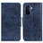 Custodia Portafoglio In Pelle Cover con Supporto M02L per Huawei Nova Y70 Plus Blu