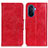 Custodia Portafoglio In Pelle Cover con Supporto M02L per Huawei Nova Y71 Rosso