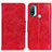 Custodia Portafoglio In Pelle Cover con Supporto M02L per Motorola Moto E20 Rosso