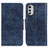 Custodia Portafoglio In Pelle Cover con Supporto M02L per Motorola Moto E32 Blu