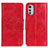 Custodia Portafoglio In Pelle Cover con Supporto M02L per Motorola Moto E32 Rosso