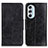 Custodia Portafoglio In Pelle Cover con Supporto M02L per Motorola Moto Edge 30 Pro 5G Nero