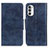 Custodia Portafoglio In Pelle Cover con Supporto M02L per Motorola MOTO G52 Blu