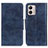 Custodia Portafoglio In Pelle Cover con Supporto M02L per Motorola Moto G53 5G Blu