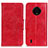 Custodia Portafoglio In Pelle Cover con Supporto M02L per Nokia C200 Rosso