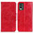 Custodia Portafoglio In Pelle Cover con Supporto M02L per Nokia C210 Rosso