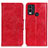 Custodia Portafoglio In Pelle Cover con Supporto M02L per Nokia C22 Rosso