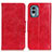 Custodia Portafoglio In Pelle Cover con Supporto M02L per Nokia X30 5G Rosso