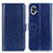 Custodia Portafoglio In Pelle Cover con Supporto M02L per Nothing Phone 1 Blu