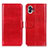 Custodia Portafoglio In Pelle Cover con Supporto M02L per Nothing Phone 1 Rosso