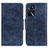 Custodia Portafoglio In Pelle Cover con Supporto M02L per Oppo A16s Blu