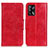 Custodia Portafoglio In Pelle Cover con Supporto M02L per Oppo A74 4G Rosso