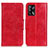 Custodia Portafoglio In Pelle Cover con Supporto M02L per Oppo F19s Rosso