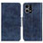 Custodia Portafoglio In Pelle Cover con Supporto M02L per Oppo F21 Pro 4G Blu
