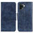 Custodia Portafoglio In Pelle Cover con Supporto M02L per Oppo Reno5 F Blu