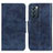 Custodia Portafoglio In Pelle Cover con Supporto M02L per Oppo Reno6 5G Blu