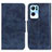 Custodia Portafoglio In Pelle Cover con Supporto M02L per Oppo Reno7 Pro 5G Blu