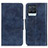 Custodia Portafoglio In Pelle Cover con Supporto M02L per Realme 8 Pro Blu