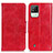 Custodia Portafoglio In Pelle Cover con Supporto M02L per Realme C11 (2021) Rosso