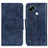 Custodia Portafoglio In Pelle Cover con Supporto M02L per Realme C21 Blu