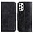 Custodia Portafoglio In Pelle Cover con Supporto M02L per Samsung Galaxy A53 5G Nero