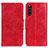 Custodia Portafoglio In Pelle Cover con Supporto M02L per Sony Xperia 10 III SOG04 Rosso