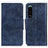 Custodia Portafoglio In Pelle Cover con Supporto M02L per Sony Xperia 5 III SO-53B Blu