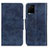 Custodia Portafoglio In Pelle Cover con Supporto M02L per Vivo Y33s Blu