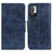 Custodia Portafoglio In Pelle Cover con Supporto M02L per Xiaomi Redmi Note 10 5G Blu