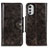 Custodia Portafoglio In Pelle Cover con Supporto M04L per Motorola Moto E32 Bronze