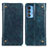 Custodia Portafoglio In Pelle Cover con Supporto M04L per Motorola Moto Edge 20 Pro 5G Blu