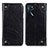 Custodia Portafoglio In Pelle Cover con Supporto M04L per Oppo A16s Nero