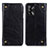 Custodia Portafoglio In Pelle Cover con Supporto M04L per Oppo A74 4G Nero