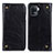 Custodia Portafoglio In Pelle Cover con Supporto M04L per Oppo A94 4G Nero