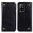 Custodia Portafoglio In Pelle Cover con Supporto M04L per Oppo A94 5G Nero