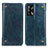 Custodia Portafoglio In Pelle Cover con Supporto M04L per Oppo F19s Blu