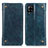 Custodia Portafoglio In Pelle Cover con Supporto M04L per Samsung Galaxy A22 4G Blu