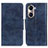 Custodia Portafoglio In Pelle Cover con Supporto M05L per Huawei Honor 60 5G Blu