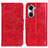 Custodia Portafoglio In Pelle Cover con Supporto M05L per Huawei Honor 60 5G Rosso